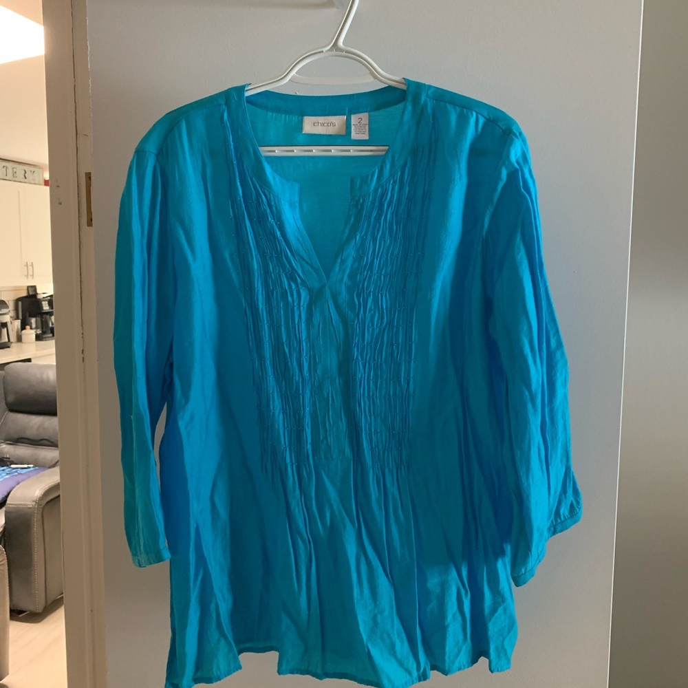 Turquoise top